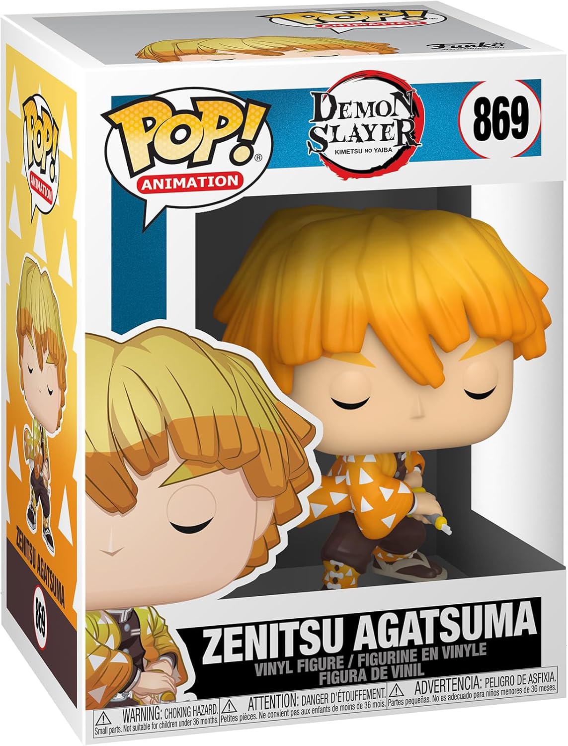 Funko Pop Animation: Demon Slayer - Zenitsu Agatsuma, 3.75 pulgadas