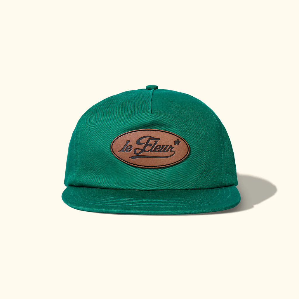 Gorra de 5 paneles con parche de cuero verde-Tyler, The Creator's GOLF le FLEUR*