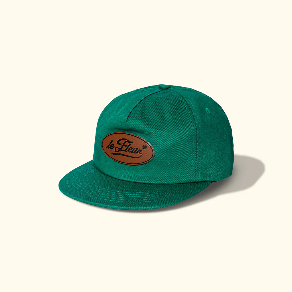 Gorra de 5 paneles con parche de cuero verde-Tyler, The Creator's GOLF le FLEUR*