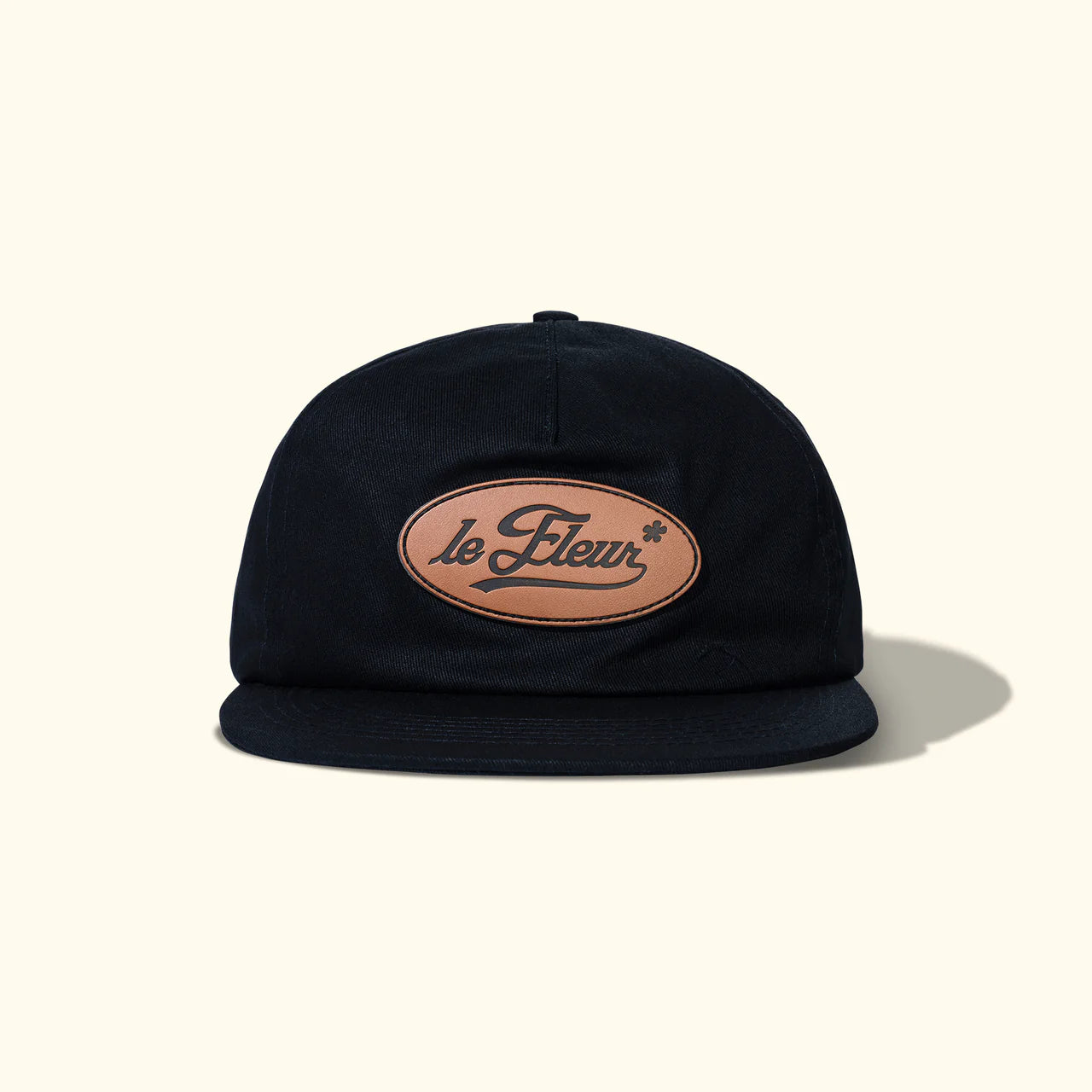 Gorra de 5 paneles con parche de cuero negro-Tyler, The Creator's GOLF le FLEUR*
