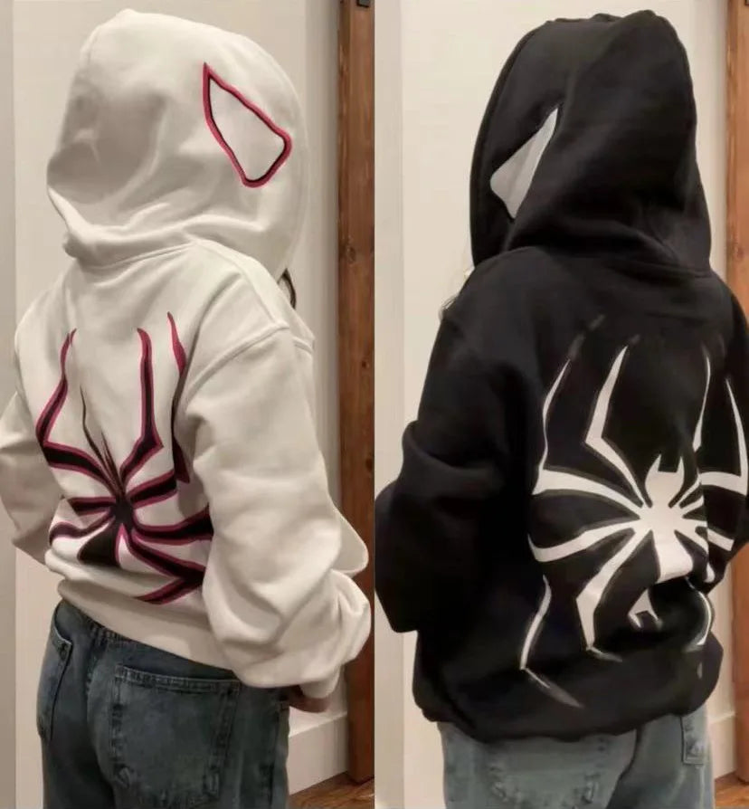Sudadera con Capucha Spider Unisex - Estilo Harajuku Oversized y Gráfico Spiderman