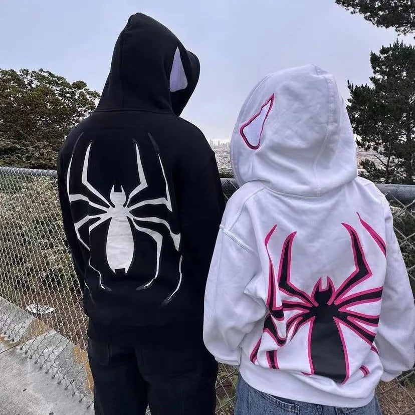 Sudadera con Capucha Spider Unisex - Estilo Harajuku Oversized y Gráfico Spiderman
