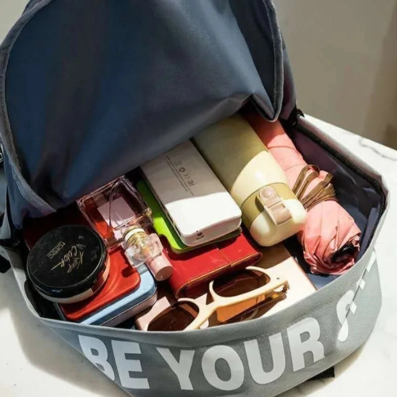 Mochila Unisex para Estudiantes - Gran Capacidad y Estilo Coreano