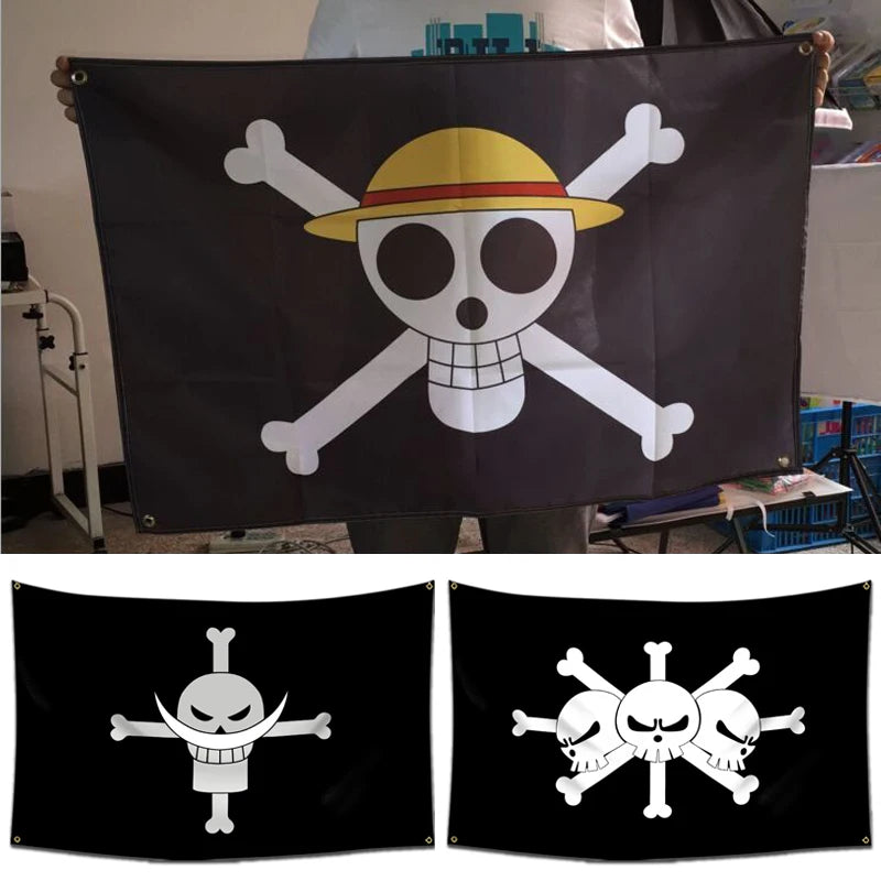 Bandai One Piece Bandera Pirata Luffy - Decoración de Pared 60x90cm