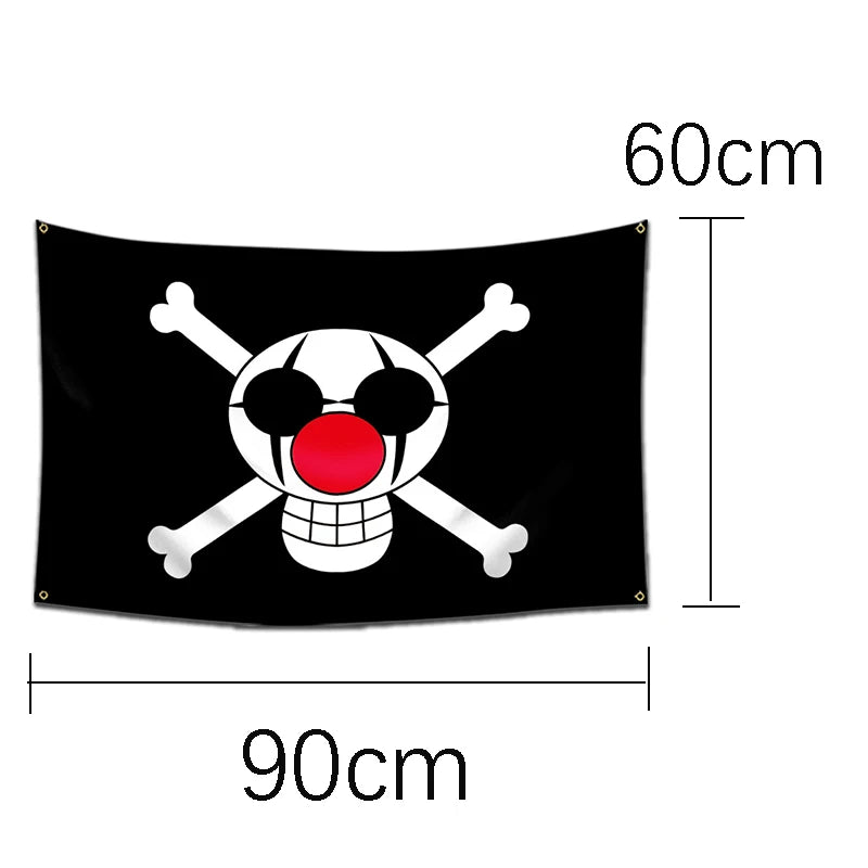 Bandai One Piece Bandera Pirata Luffy - Decoración de Pared 60x90cm