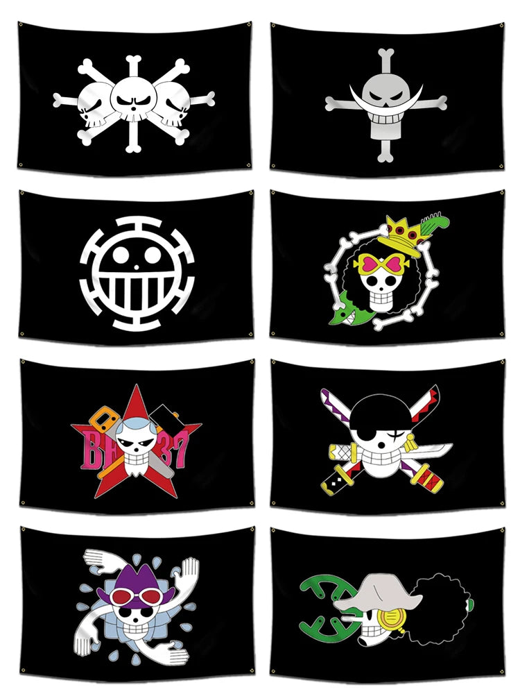 Bandai One Piece Bandera Pirata Luffy - Decoración de Pared 60x90cm