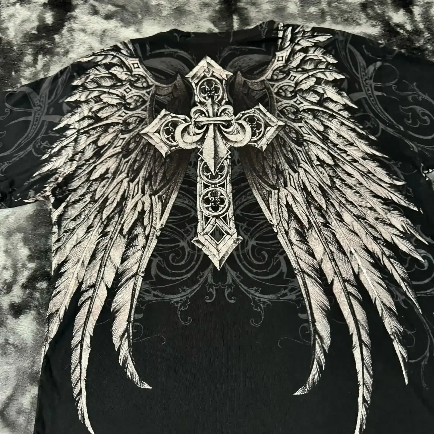 Camiseta Y2K de Algodón Oversized para Mujer - Estilo Punk Hip Hop Vintage