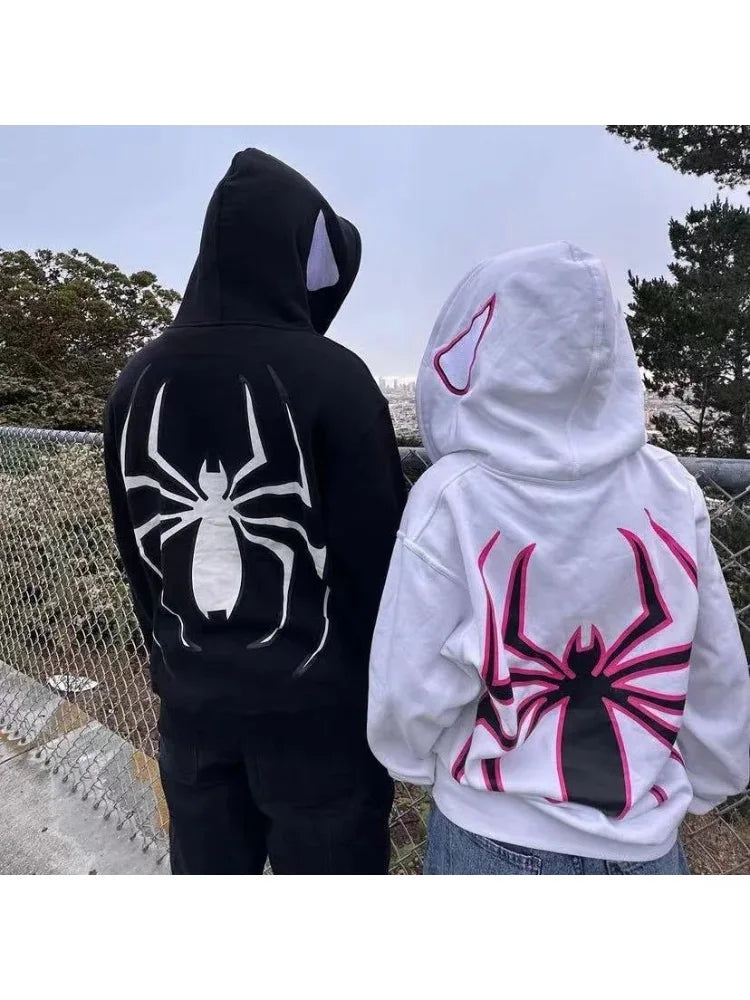 Sudadera con Capucha Spider Unisex - Estilo Harajuku Oversized y Gráfico Spiderman