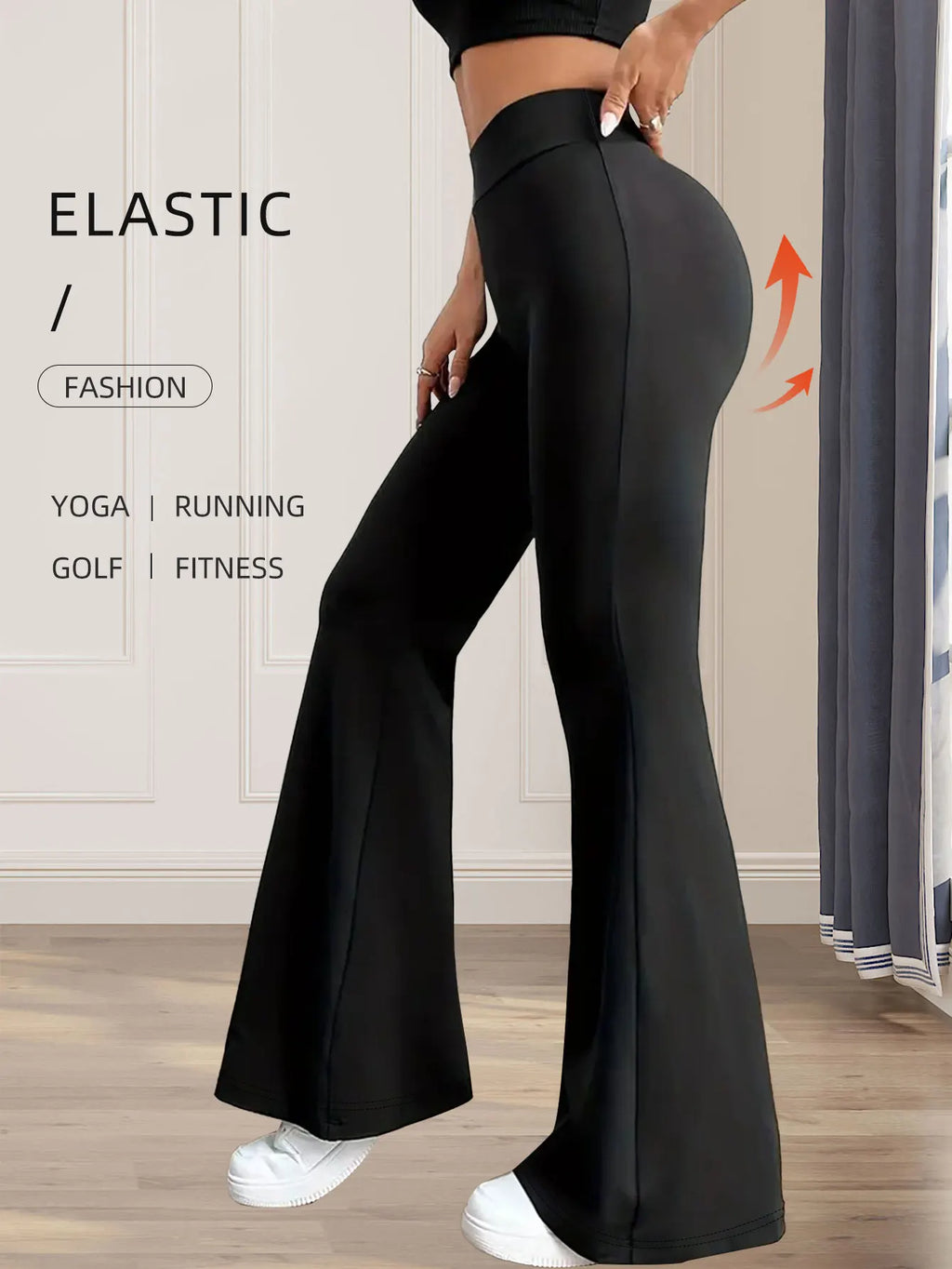 Pantalones Flare Altos para Mujer - Ajustados y Elegantes