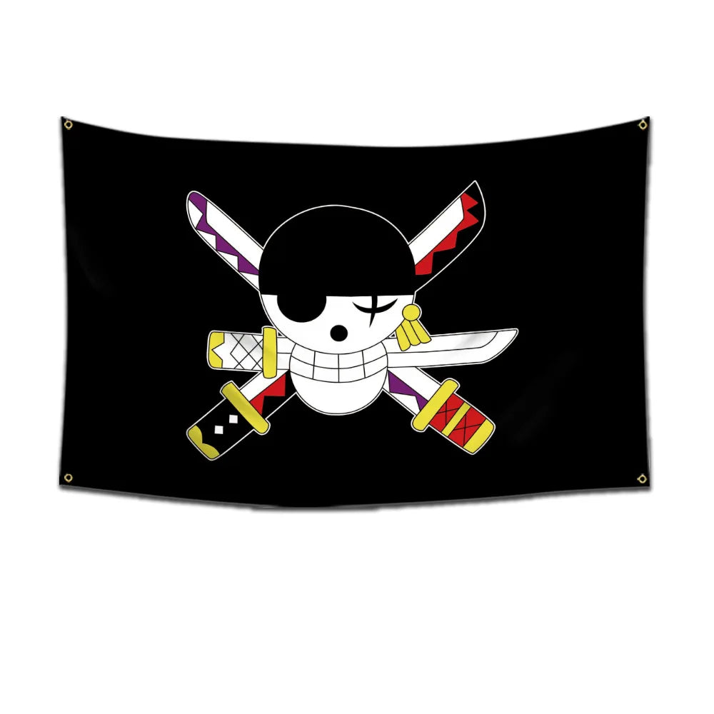 Bandai One Piece Bandera Pirata Luffy - Decoración de Pared 60x90cm